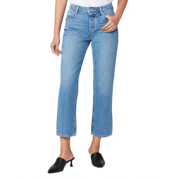 Paige Noella Straight-leg Boyfriend Jeans In Azelea